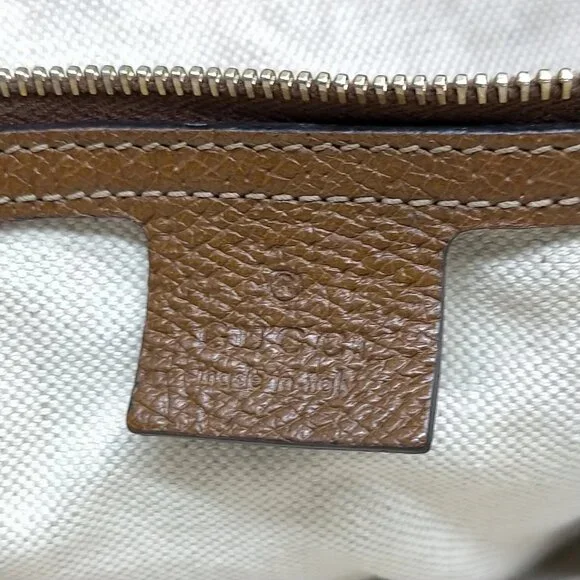 Authentic Gucci Brown Canvas Tote Bag mn391-021726